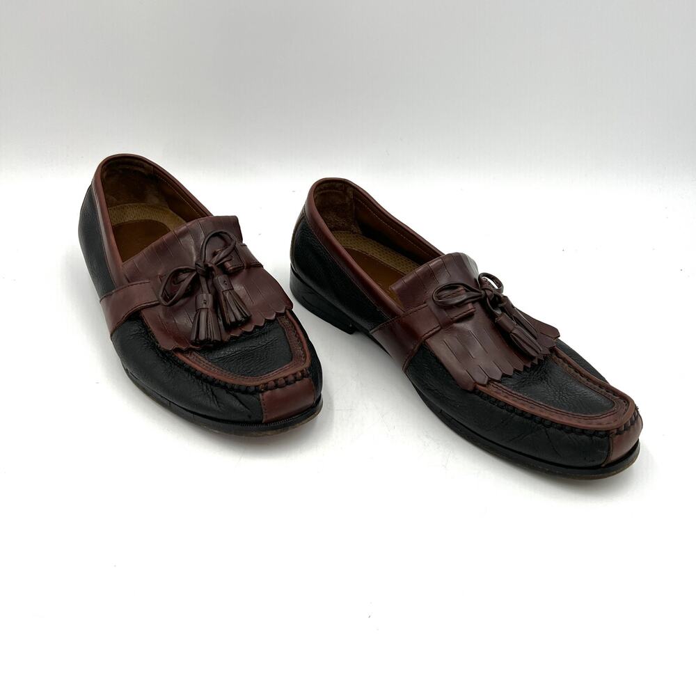 Johnston & Murphy Aragon II Kiltie Tassel Black Mahogany Loafers